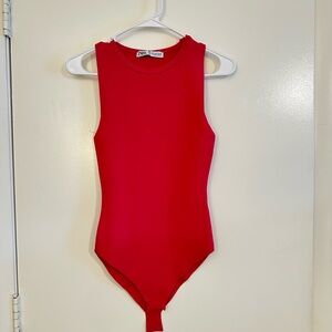 NWT Zara Hot Pink Sleeveless Bodysuit